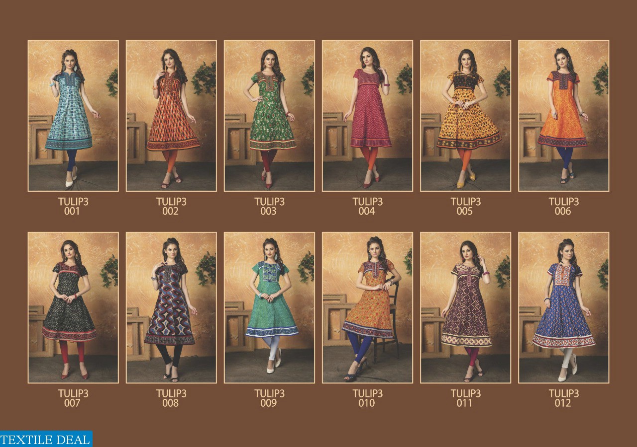 kaya Tulip vol-3 Wholesale Ready made kali kurtis